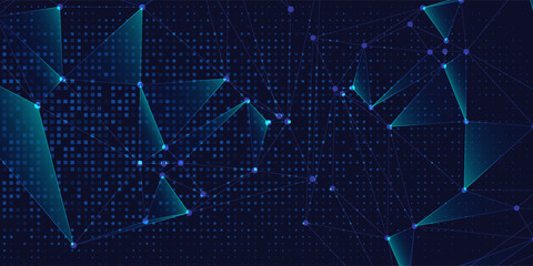 Triangles with Particles Background vector