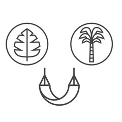 Summer Smile  Holiday and Tropical Beach Vector Illustration, coconut, palm leaf, coconut