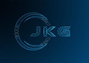 JKG low poly letter logo vector design. JKG lower poly logo design. Low poly logo.