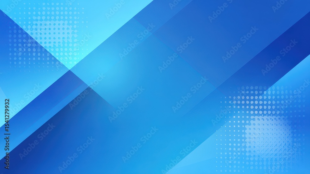Aufkleber abstract blue graphic with diagonal shapes and dotted patterns, creating a modern and dynamic visual