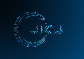 JKJ low poly letter logo vector design. JKJ lower poly logo design. Low poly logo.