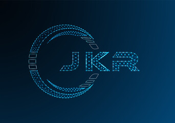 JKR low poly letter logo vector design. JKR lower poly logo design. Low poly logo.