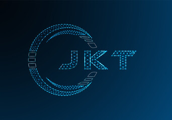 JKT low poly letter logo vector design. JKT lower poly logo design. Low poly logo.