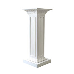 Elegant White Pedestal: Classic Column Design for Interior Decor