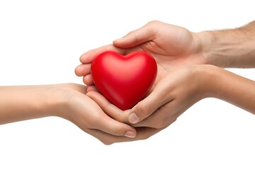 Obraz premium Hands Holding Heart – Symbol of Love, Care, and Generational Bonding 