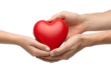 Obraz premium Hands Holding Heart – Symbol of Love, Care, and Generational Bonding 