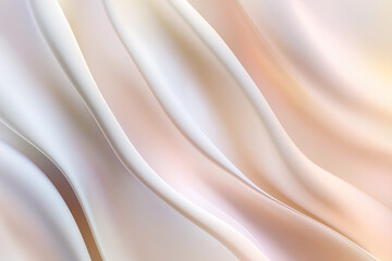 3D abstract background featuring flowing, wave-like shapes with a soft, gradient color palette.