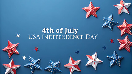 Fourth of july usa independence day celebration patriotic stars and blue background holiday wallpaper