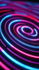 Obraz premium Vibrant Spiral of Neon Lights