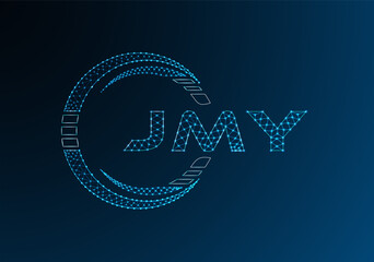 JMY low poly letter logo vector design. JMY lower poly logo design. Low poly logo.