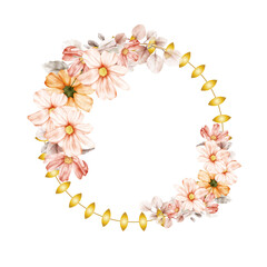 borders floral bouquet wedding invitation