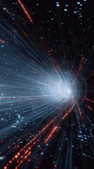 Obraz premium Dynamic Light Trails Converging in a Cosmic Vortex