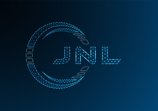 JNL low poly letter logo vector design. JNL lower poly logo design. Low poly logo.