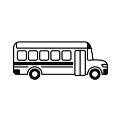 Simple line drawing of a school bus