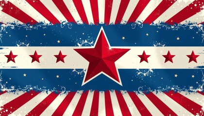 Obraz premium Patriotic American Stars Stripes Background