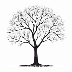 Obraz premium tree silhouette vector