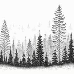 Obraz premium winter forest background