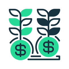 Seed Funding Line Icon, Outline Symbol for Startup Investment, Venture Capital, Business Financing, Entrepreneurial Growth, and Business Expansion. Vector Sign Icon