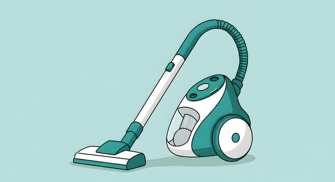 recommend clip art: Clean Home Appliance: Vacuum Cleaner Illustration