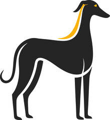 Saluki  silhouette vector icon