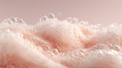 Fototapeta premium Close-up of Soft, Pinkish Bubbles with a Gentle Frothy Texture