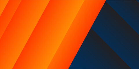 Abstract geometric dark blue and orange square theme overlap background modern art good