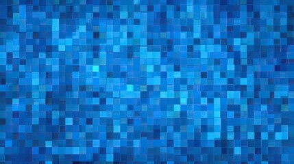Abstract Blue Mosaic Pattern with Vivid Squares and Textures
