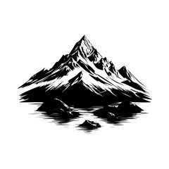 Mountain silhouette vector