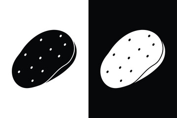 Flat Design Potato Icon. Vegetable Food Vector for Nutrition and Diet