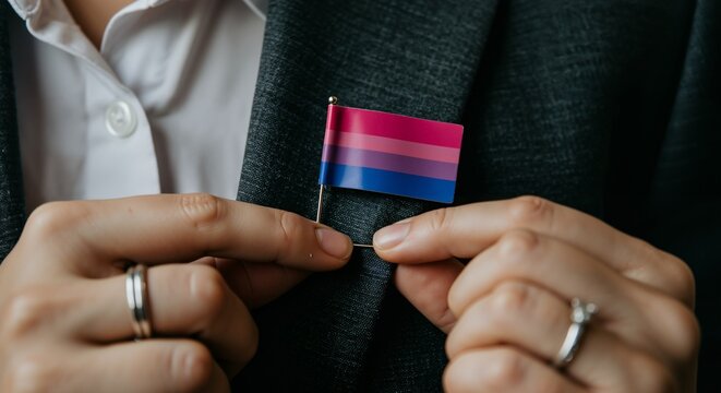 Bisexual Pride Flag Lapel Pin, Supportive Accessory for LGBTQ+ Community, Stylish and Meaningful