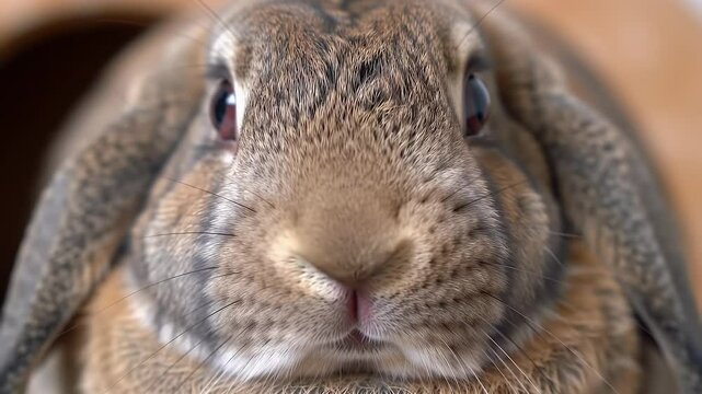 Animal Nature Rabbit Close‑Up &ndash; Cute Wild Bunny Face Video Clip