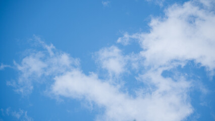 Blue Sky Soft Cloud Formation Peaceful Daylight Atmosphere Scenic Weather View Natural Background