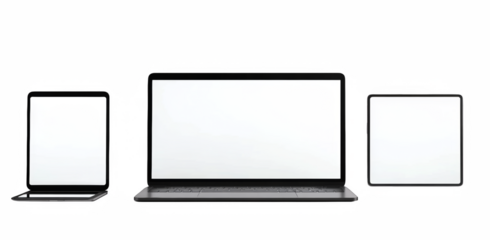 Realistic Mobile Phone Mockup with Blank Screen on White Background