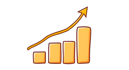Business graph with arrow, Growth graph, Financial chart, Profit increase icon, Arrow up chart, Rising trend, Line graph with arrow, Bar chart with arrow, Success graph, Business growth icon, Arrow ic