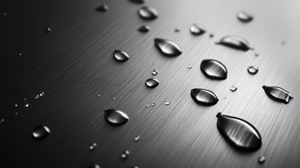 Water Drops on Metal