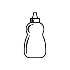 Line art illustration of a squeeze bottle