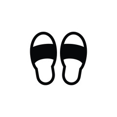 Simple black icon of a pair of sandals