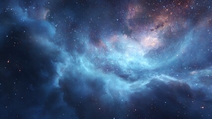 Fototapeta premium Vibrant Nebula in Deep Space with Starry Background