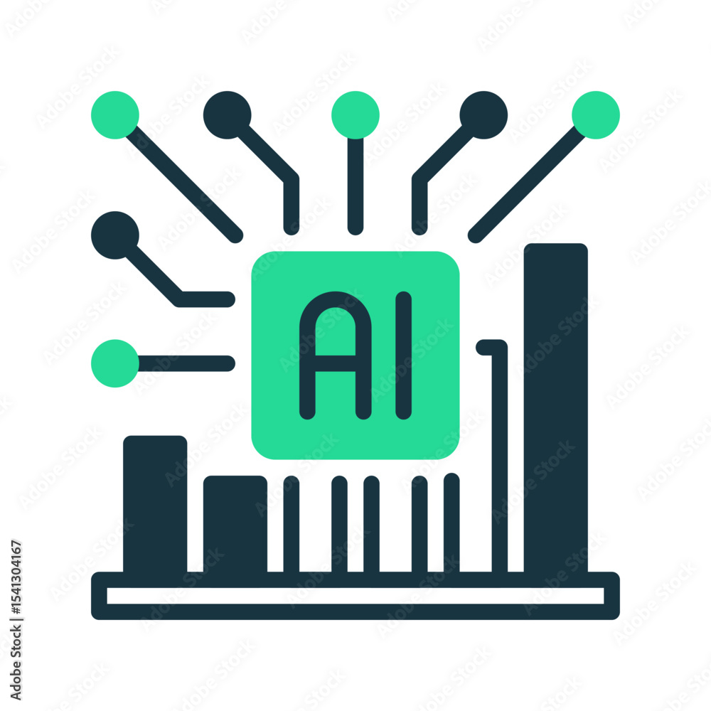 Poster machine learning line icon. linear style sign for mobile concept and web design. outline vector icon