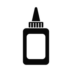 Glue bottle icon black silhouette design