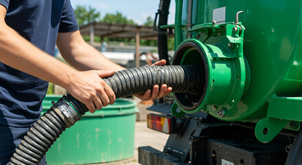 Fototapeta premium Septic Tank Pumping and Maintenance