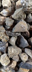 Close-Up of Crushed Stones for Construction