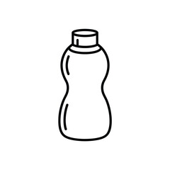 Line art illustration of a plastic bottle