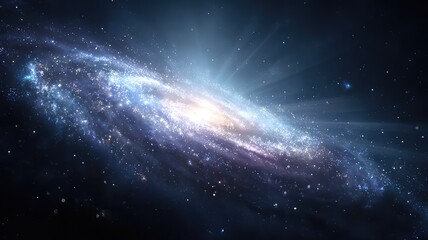 Nebula illuminating the dark, infinite universe, filled with countless stars and cosmic dust