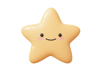 Isolated Cartoon Smiling Star Character