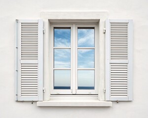 Fototapeta premium window on a white wall