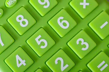 Focused Detail on Calculator Buttons with a Minimalist Aesthetic
