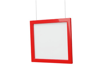 Isolated Red Hanging Frame