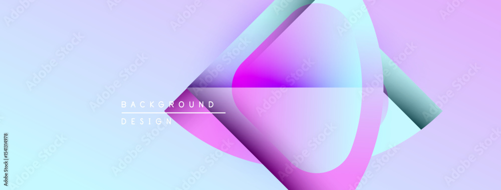 Poster Abstract fluid shapes, vibrant colors, gradient background. Modern design elements create dynamic visual composition.