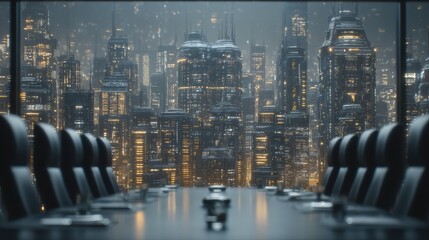 Geometric business networking visualization in urban corporate style